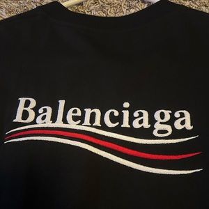 Balenciaga Wave Political Tee Shirt Black